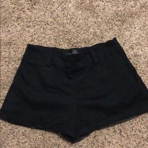 Black velvet shorts
